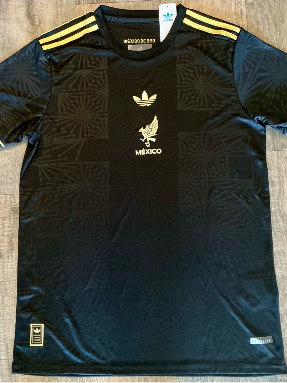 adidas México Black with Gold Accent Football Shirt